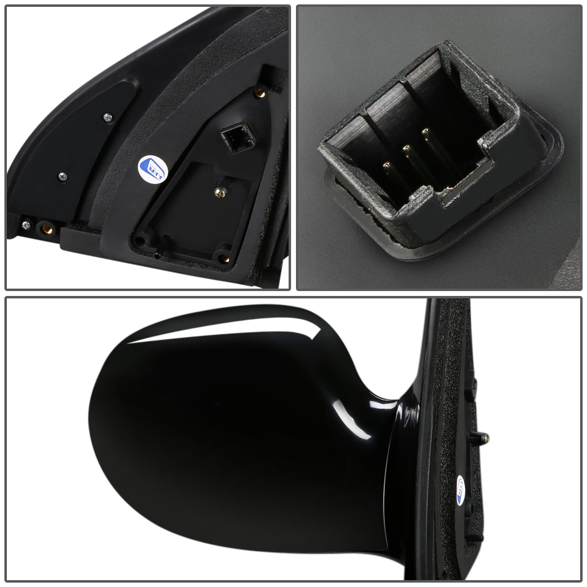 RETROVISOR MIRROR - OEM - 02-05 KIA SEDONA LX - POWERED - PAINTABLE - BLACK - RIGHT