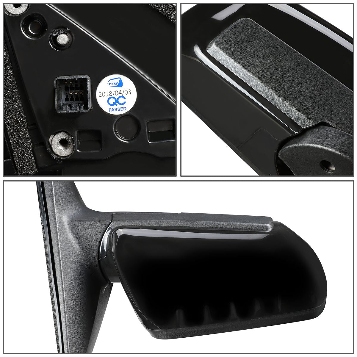 RETROVISOR MIRROR - OEM - 10-11 KIA SOUL - POWERED - HEATED - PAINTABLE - BLACK - RIGHT