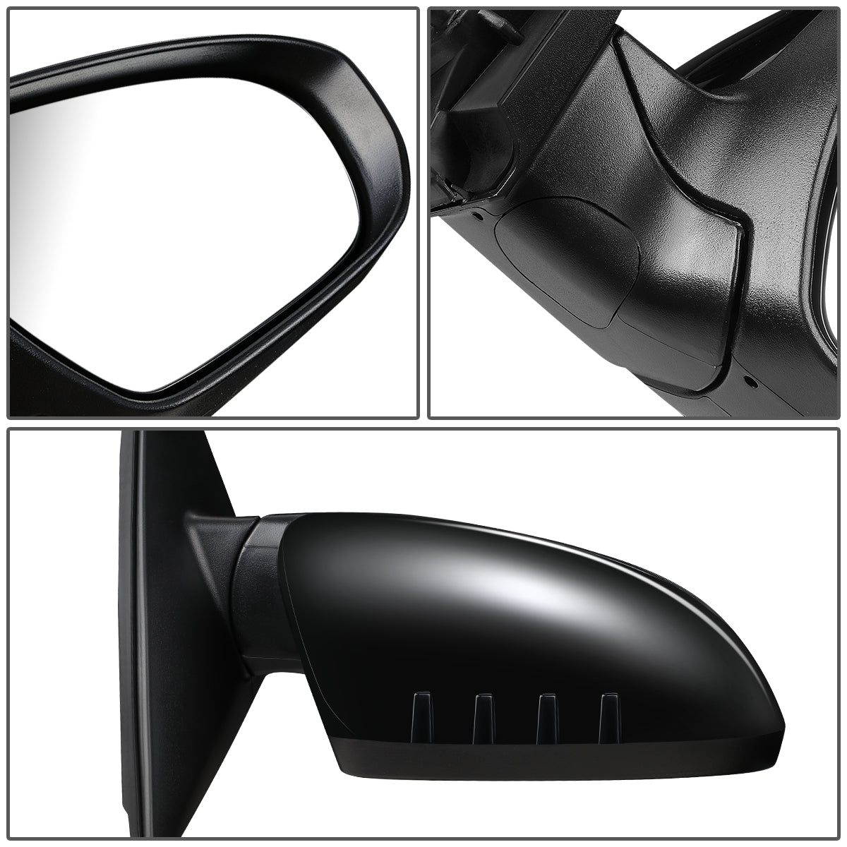 RETROVISOR MIRROR - OEM - 11-15 KIA OPTIMA - POWERED - HEATED - W/ SIGNAL LIGHT - FOLDING - BLACK MATERIAL - RIGHT