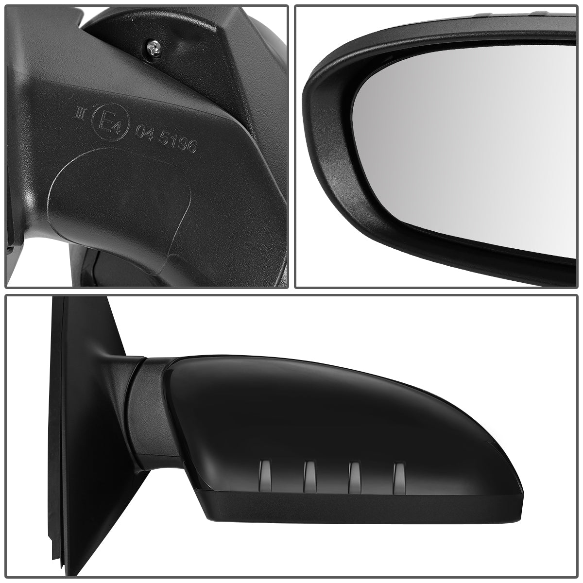 RETROVISOR MIRROR - OEM - 11-15 KIA OPTIMA - POWERED - HEATED - W/ SIGNAL LIGHT - POWER FOLDING - BLACK MATERIAL - RIGHT
