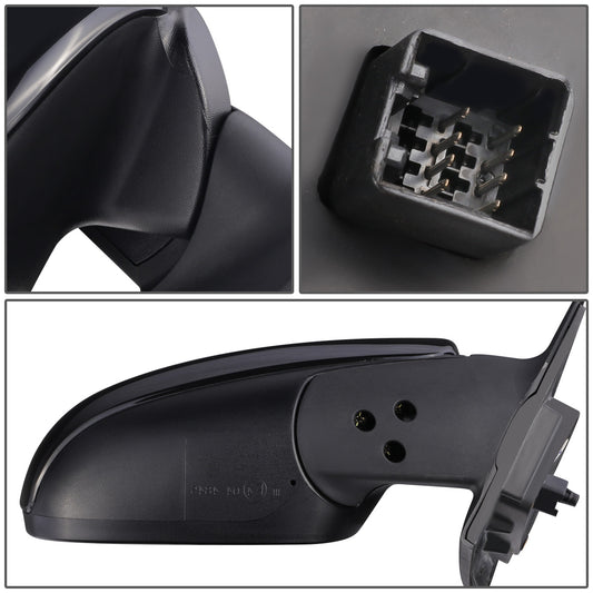 RETROVISOR MIRROR - OEM - 10-13 KIA FORTE, FORTE KOUP - POWERED - HEATED - W/ SIGNAL LIGHT - POWER FOLDING - BLACK MATERIAL - RIGHT