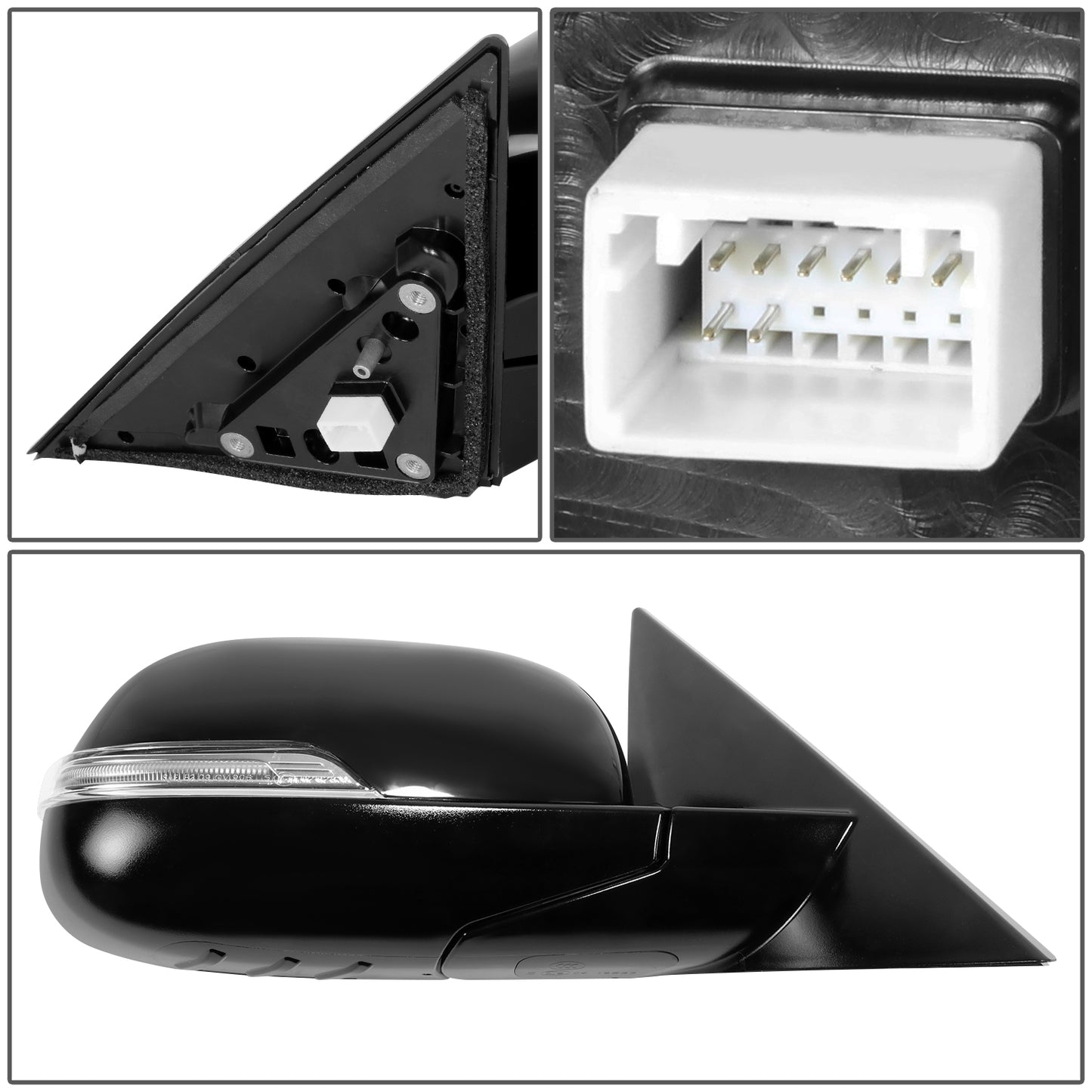 RETROVISOR MIRROR - OE STYLE - KIA SOUL 14-16 - WITH POWER FOLD - PASSENGER SIDE - PAINT TO MATCH - BLACK