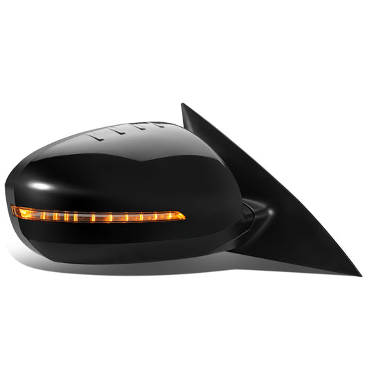 RETROVISOR MIRROR - OEM - 11-15 KIA OPTIMA - POWERED - HEATED - W/ SIGNAL LIGHT - W/ BSD - POWER FOLDING - BLACK MATERIAL - RIGHT