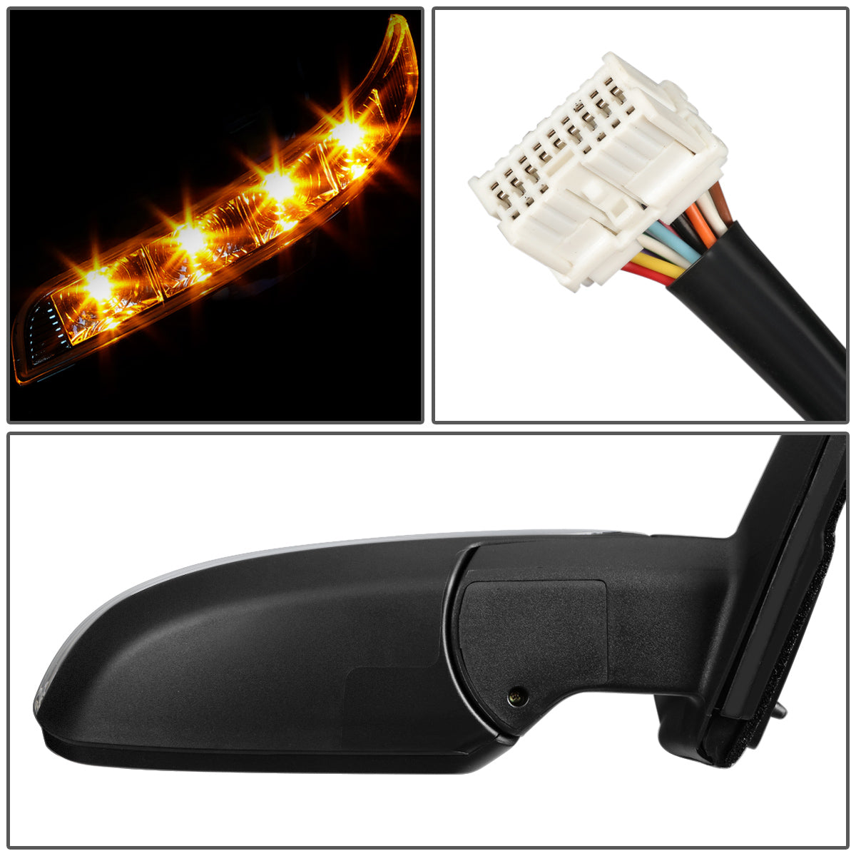 RETROVISOR MIRROR - OEM - 14-15 KIA SORENTO - POWERED - HEATED - W/ SIGNAL LIGHT - W/ MEMORY - POWER FOLDING - CHROME COVER - RIGHT
