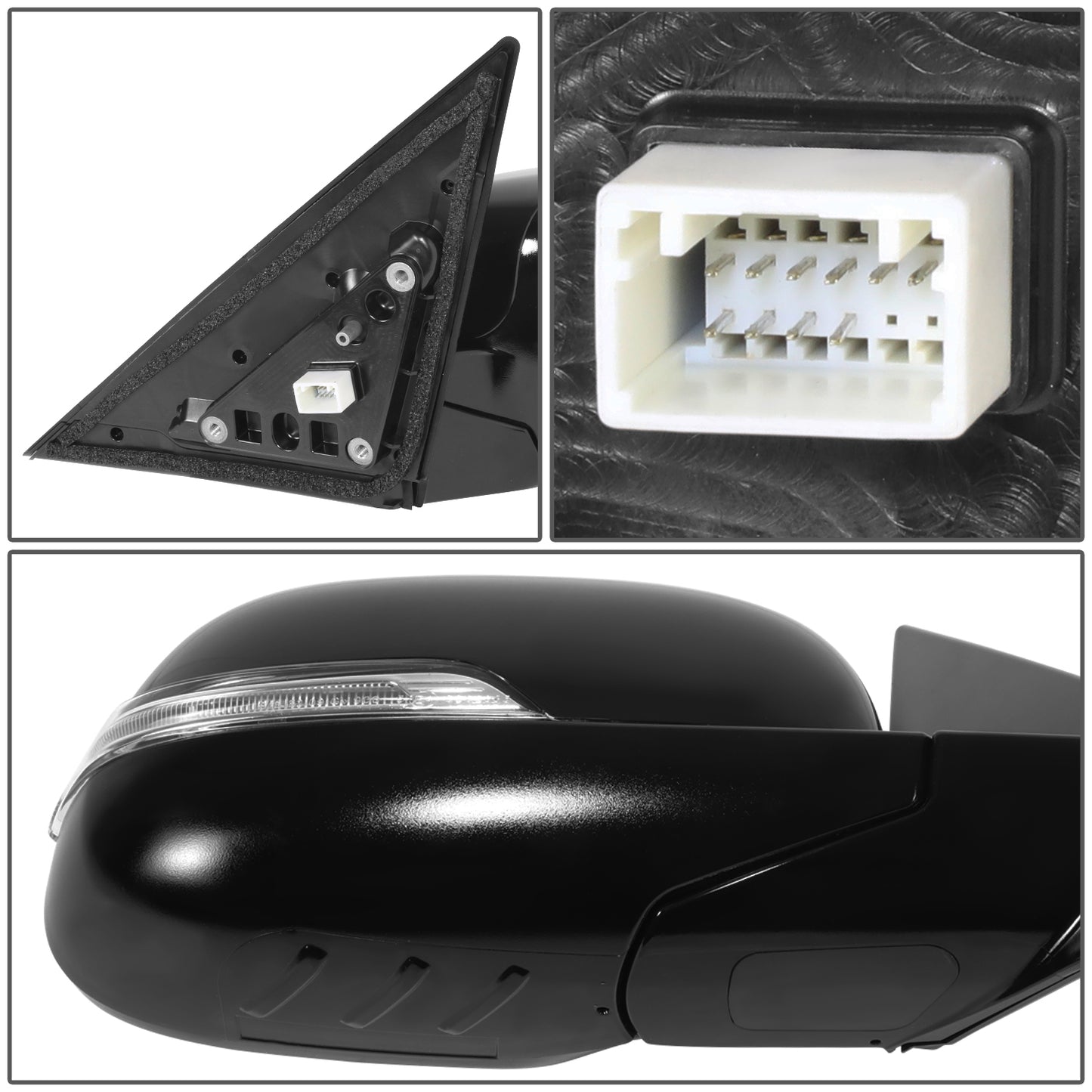 RETROVISOR MIRROR - KIA SOUL 2014-2019 - WITH POWER FOLD - WITH HEATED GLASS - WITH TURN SIGNAL - WITH BLIND SPOT - OE STYLE - PASSENGER RIGHT SIDE