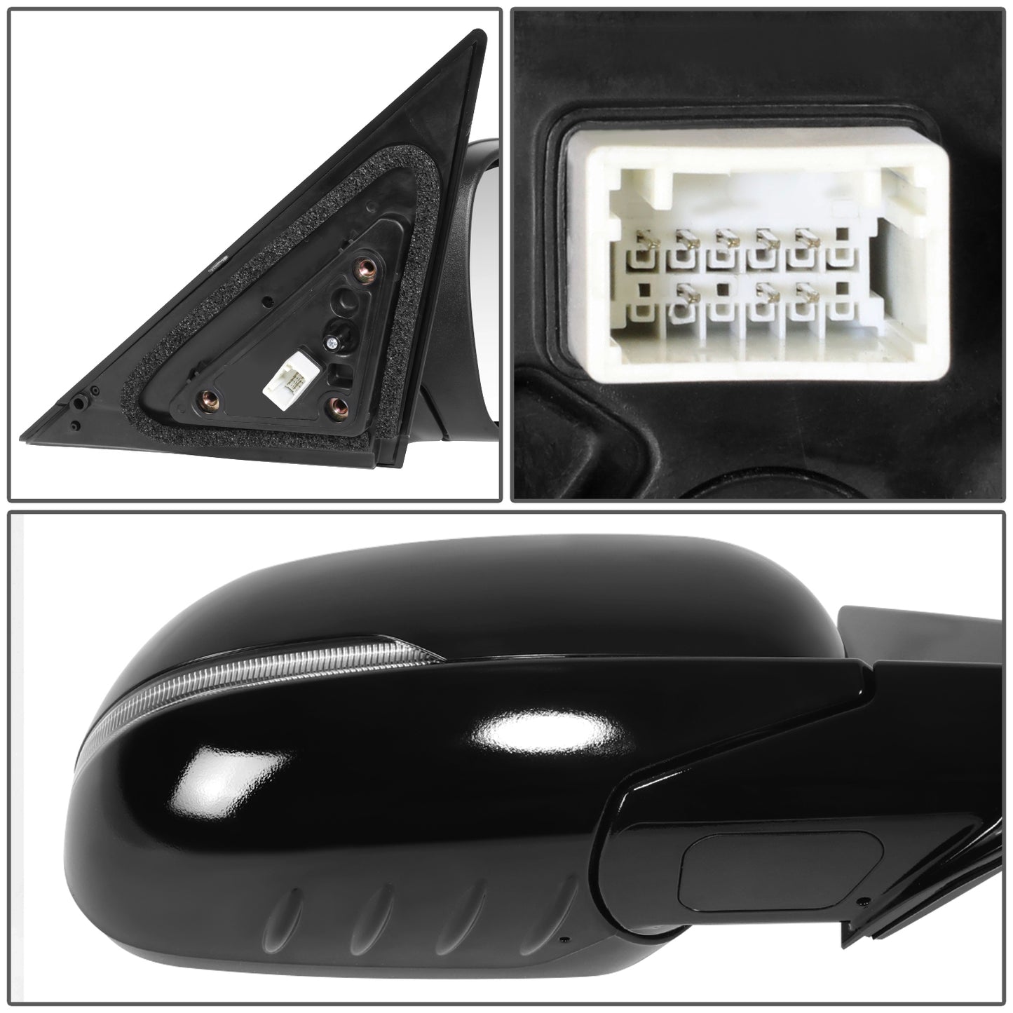 RETROVISOR MIRROR - OE STYLE - KIA SOUL 2020-2022 - WITH POWER WITH HEATED GLASS WITH TURN SINGAL WITH BLIND SPOT - PASSENGER RIGHT SIDE - BLACK