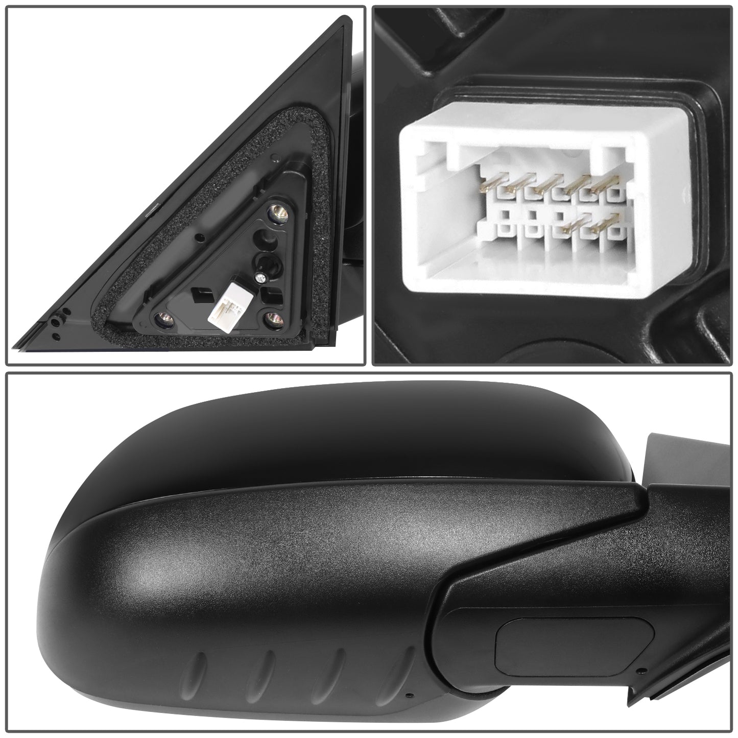 RETROVISOR MIRROR - OE STYLE - KIA SOUL 2020-2024 - WITH POWER WITH HEATED GLASS WITH BLIND SPOT - PASSENGER RIGHT SIDE - BLACK