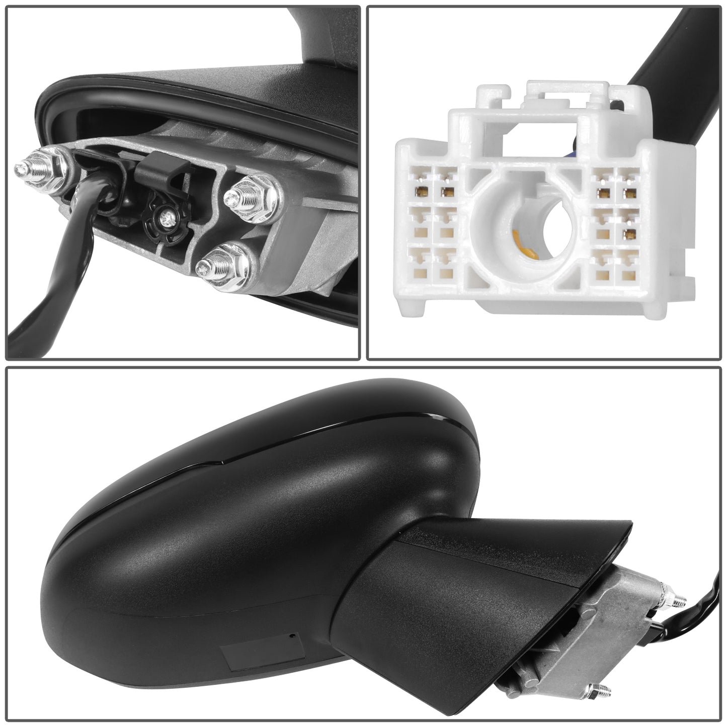 RETROVISOR MIRROR - OE STYLE - KIA K5 21-24 - WITH POWER WITH HEATED GLASS - FOR LX - PASSENGER SIDE - PAINT TO MATCH - BLACK