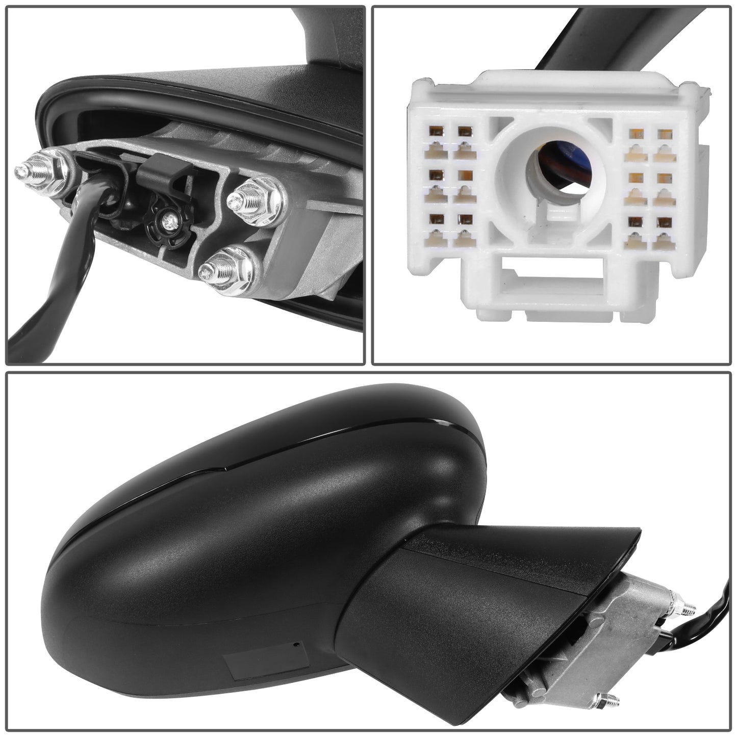 RETROVISOR MIRROR - OE STYLE - KIA K5 21-24 - WITH POWER WITH HEATED GLASS WITH BLIND SPOT - FOR LXS - PASSENGER SIDE - PAINT TO MATCH - BLACK