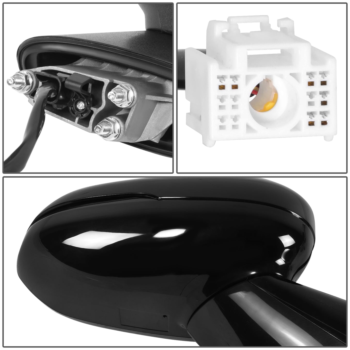 RETROVISOR MIRROR - OE STYLE - KIA K5 21-24 - WITH POWER WITH HEATED GLASS WITH BLIND SPOT - FOR EX - PASSENGER SIDE - PAINT TO MATCH - BLACK