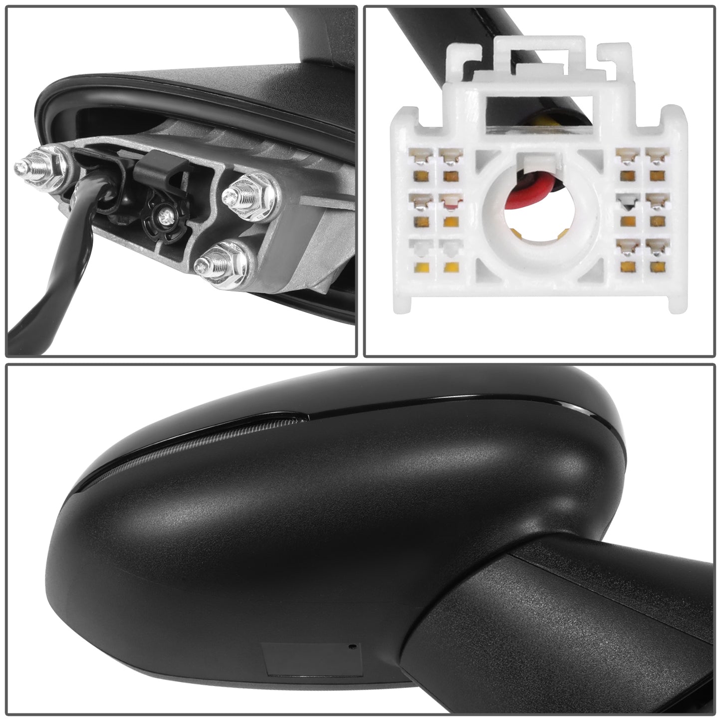 RETROVISOR MIRROR - OE STYLE - KIA K5 21-24 - WITH POWER WITH HEATED GLASS WITH BLIND SPOT WITH TURN SIGNAL - EXC GT - PASSENGER SIDE - PAINT TO MATCH - BLACK