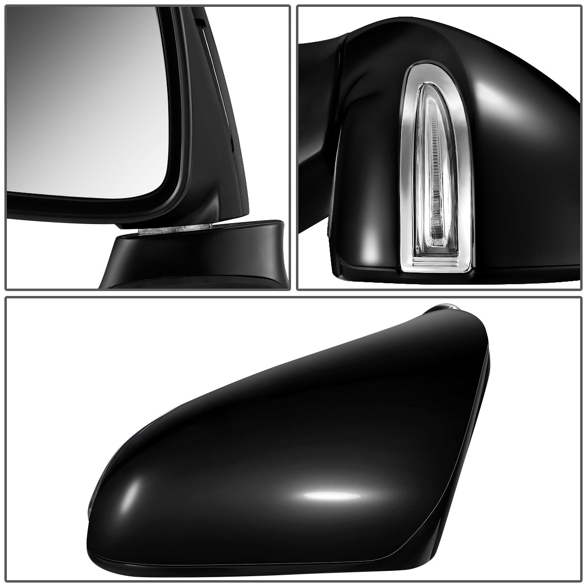RETROVISOR MIRROR - OEM - 10-12 LEXUS RX350 - POWERED - HEATED - W/ SIGNAL LIGHT - W/ MEMORY - W/ PUDDLE LIGHT - FOLDING - BLACK MATERIAL - LEFT