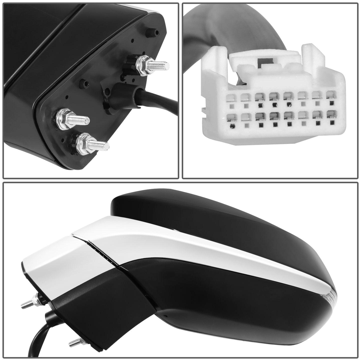 RETROVISOR MIRROR - OE STYLE - LEXUS NX200T 15-17 - LEXUS NX300H 15-17 - WITH POWER WITH HEATED WITH SIGNAL WITH MEMORY - DRIVER SIDE - PAINT TO MATCH - BLACK