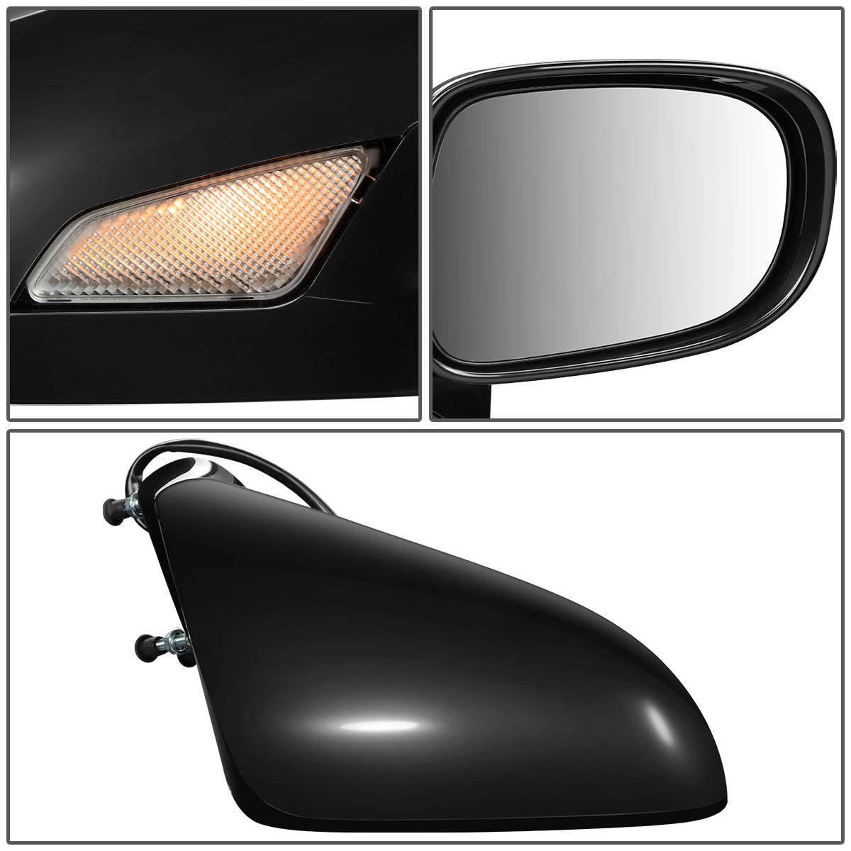 RETROVISOR MIRROR - OEM - 06-10 LEXUS IS250, IS350 - POWERED - HEATED - W/ MEMORY - W/ PUDDLE LIGHT - FOLDING - BLACK MATERIAL - RIGHT
