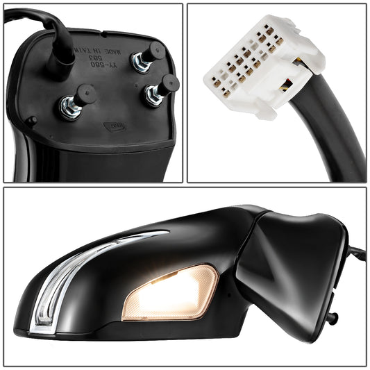 RETROVISOR MIRROR - OEM - 10-12 LEXUS RX350, RX450H - POWERED - HEATED - W/ MEMORY - W/ PUDDLE LIGHT - FOLDING - BLACK MATERIAL - RIGHT