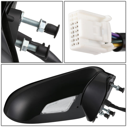 RETROVISOR MIRROR - OEM - 07-12 LEXUS LS460 - POWERED - HEATED - W/ MEMORY - W/ PUDDLE LIGHT - POWER FOLDING - BLACK MATERIAL - RIGHT