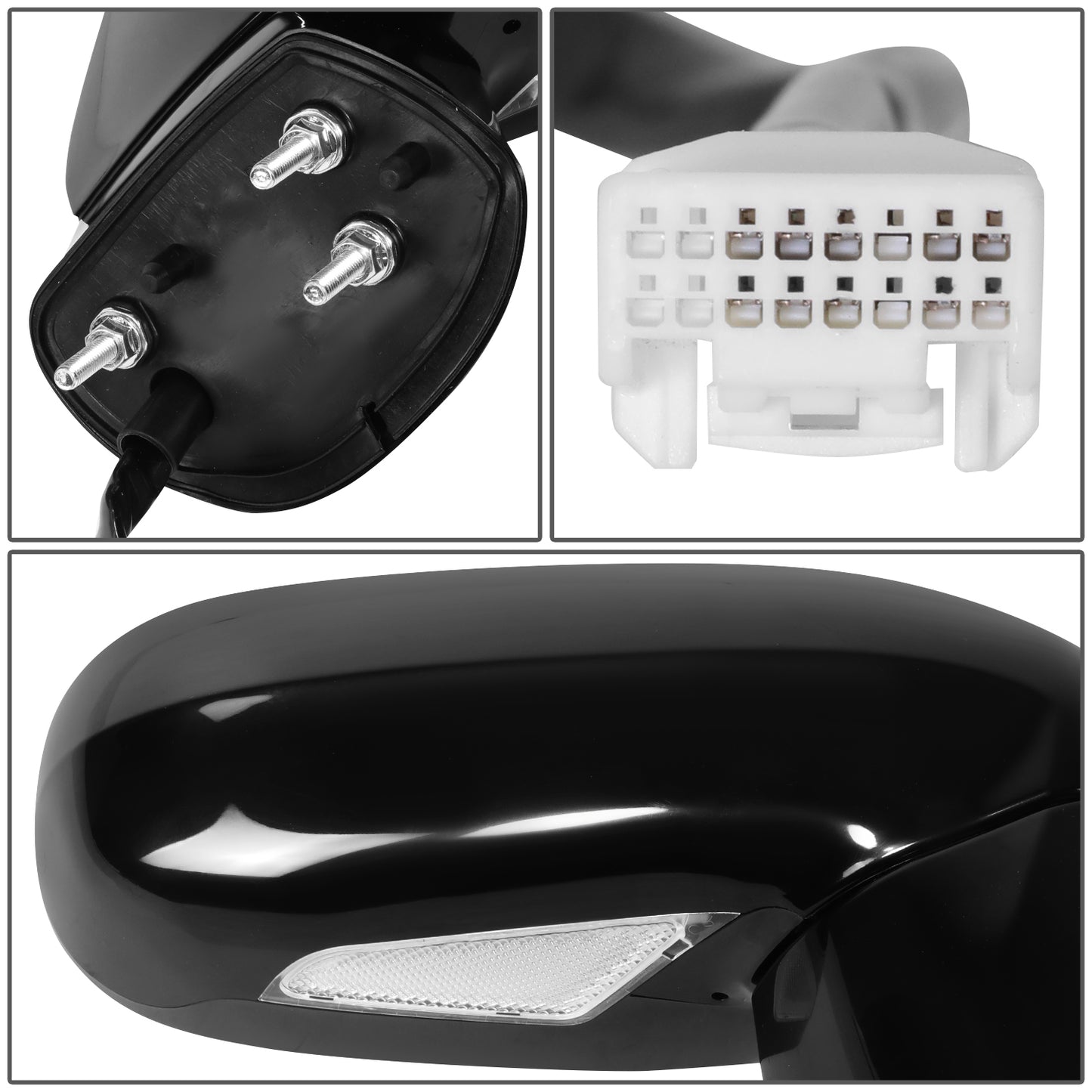 RETROVISOR MIRROR - OE STYLE - LEXUS ES350 08-09 - WITH POWER WITH HEATED GLASS WITH MEMORY - PASSENGER SIDE - PAINT TO MATCH - BLACK