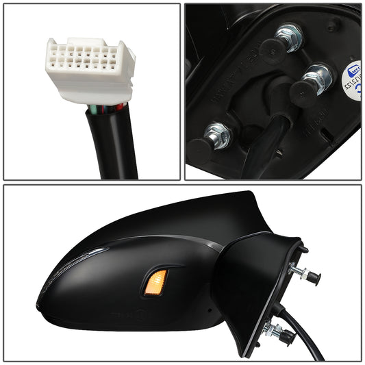 RETROVISOR MIRROR - OEM - 13-15 LEXUS ES350, ES300H - POWERED - HEATED - W/ SIGNAL LIGHT - W/ MEMORY - W/ PUDDLE LIGHT - FOLDING - BLACK MATERIAL - RIGHT