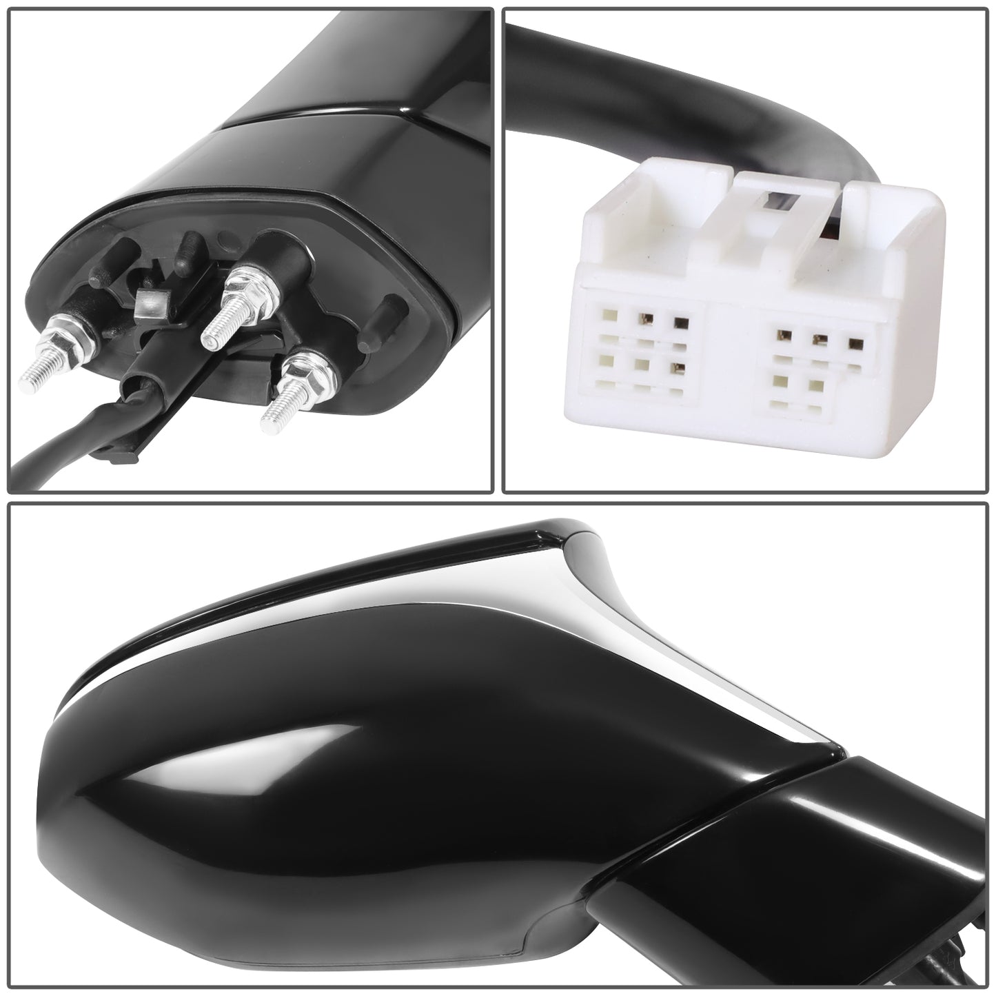 RETROVISOR MIRROR - OE STYLE - LEXUS UX200 19-24 - LEXUS UX250H 19-24 - WITH POWER WITH HEATED WITH SIGNAL - PASSENGER SIDE - PAINT TO MATCH - BLACK