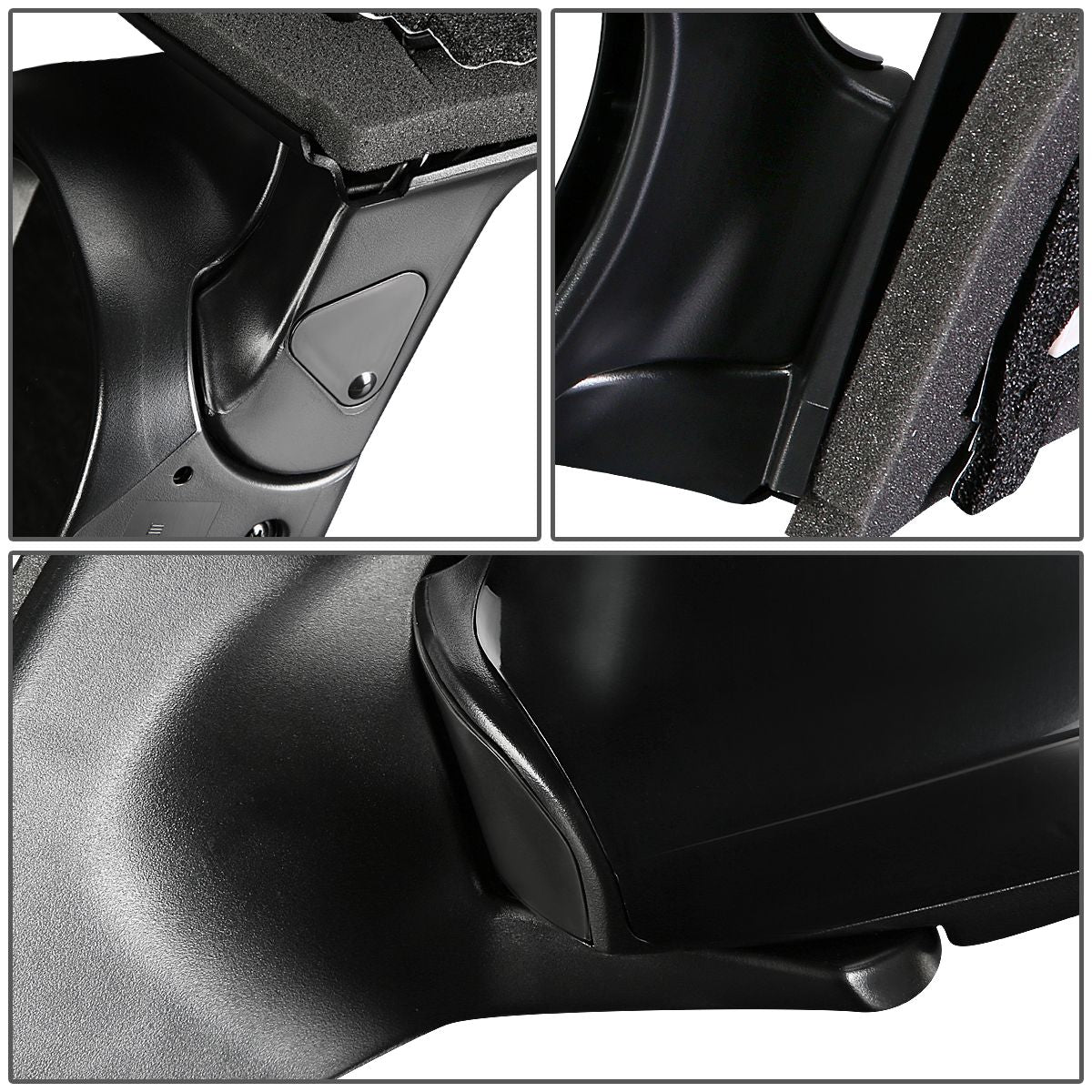 RETROVISOR MIRROR - OEM - 04-09 MAZDA 3 - POWERED - HEATED - TEXTURED - BLACK - LEFT