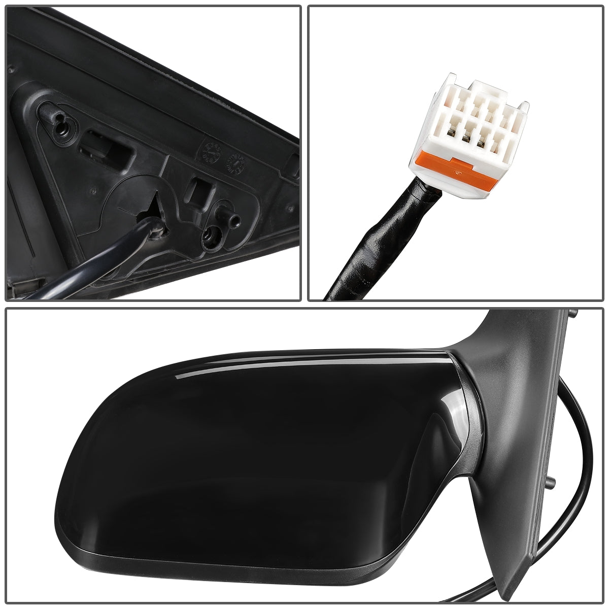 RETROVISOR MIRROR - OEM - 06-07 MAZDA MAZDASPEED 6 - POWERED - PAINTABLE - BLACK - LEFT