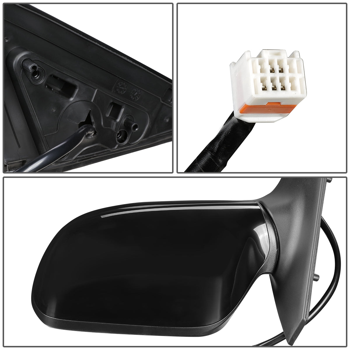 RETROVISOR MIRROR - OEM - 06-07 MAZDA MAZDASPEED 6 - POWERED - HEATED - PAINTABLE - BLACK - LEFT