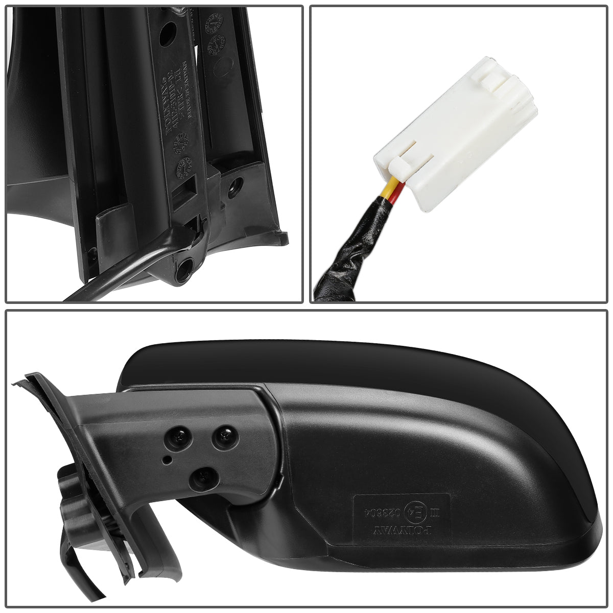 RETROVISOR MIRROR - OEM - 07-12 MAZDA CX-7 - POWERED - PAINTABLE - BLACK - LEFT