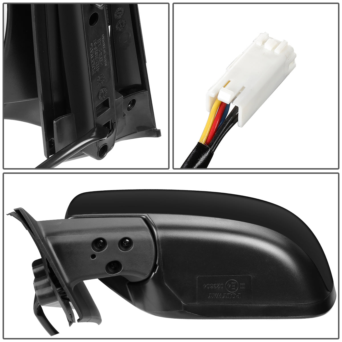 RETROVISOR MIRROR - OEM - 07-12 MAZDA CX-7 - POWERED - HEATED - PAINTABLE - BLACK - LEFT