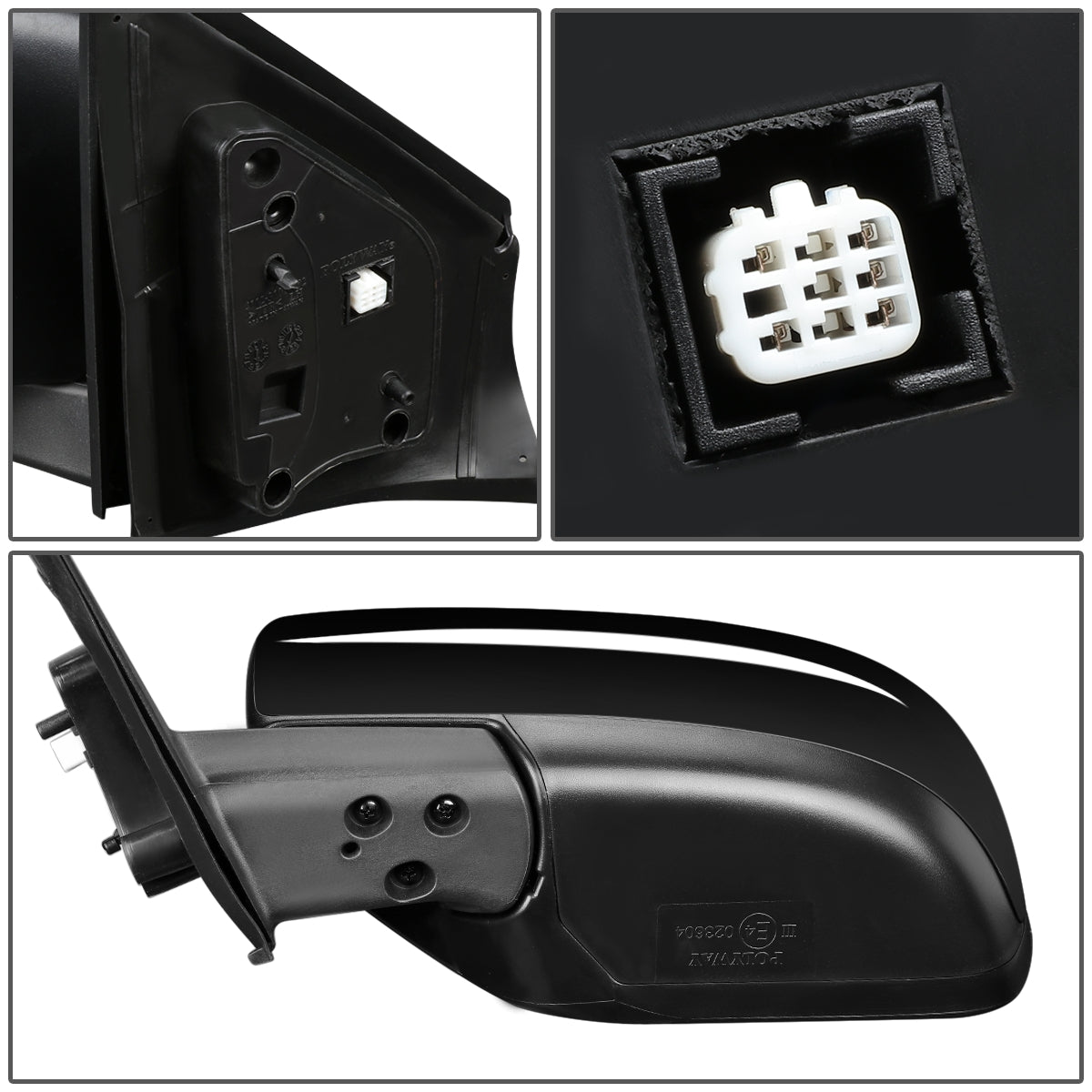 RETROVISOR MIRROR - OEM - 07-09 MAZDA CX-9 - POWERED - HEATED - PAINTABLE - BLACK - LEFT