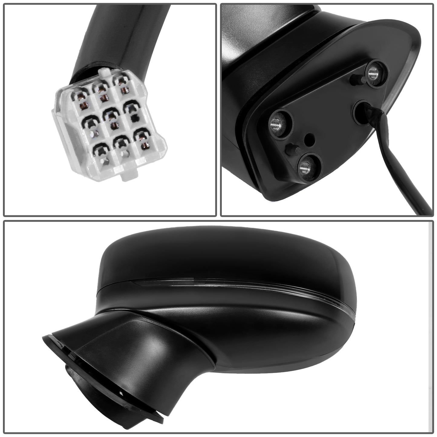 RETROVISOR MIRROR - OE STYLE - MAZDA CX-5 17-23 - WITH POWER WITH SIGNAL - DRIVER SIDE - PAINT TO MATCH - BLACK