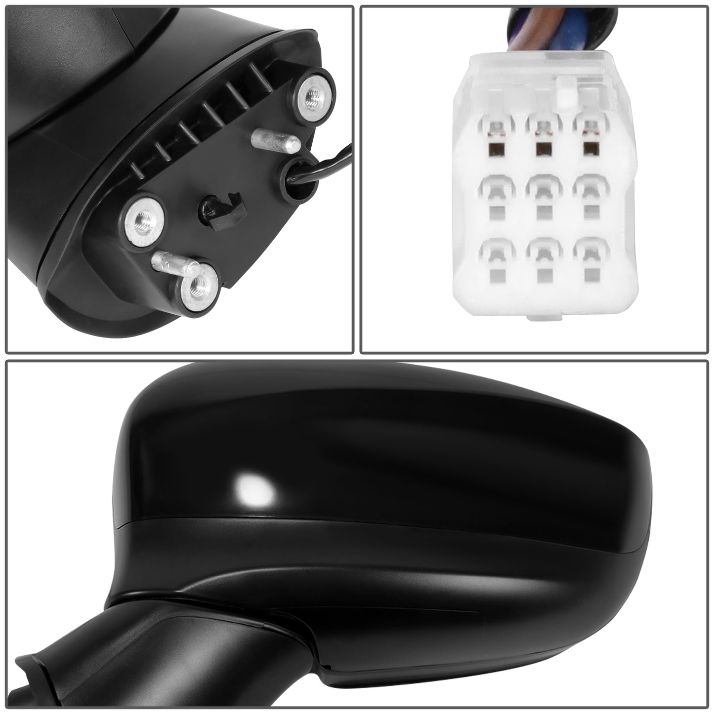 RETROVISOR MIRROR - OE STYLE - MAZDA CX-3 16-22 - WITH POWER - DRIVER SIDE - PAINT TO MATCH - BLACK