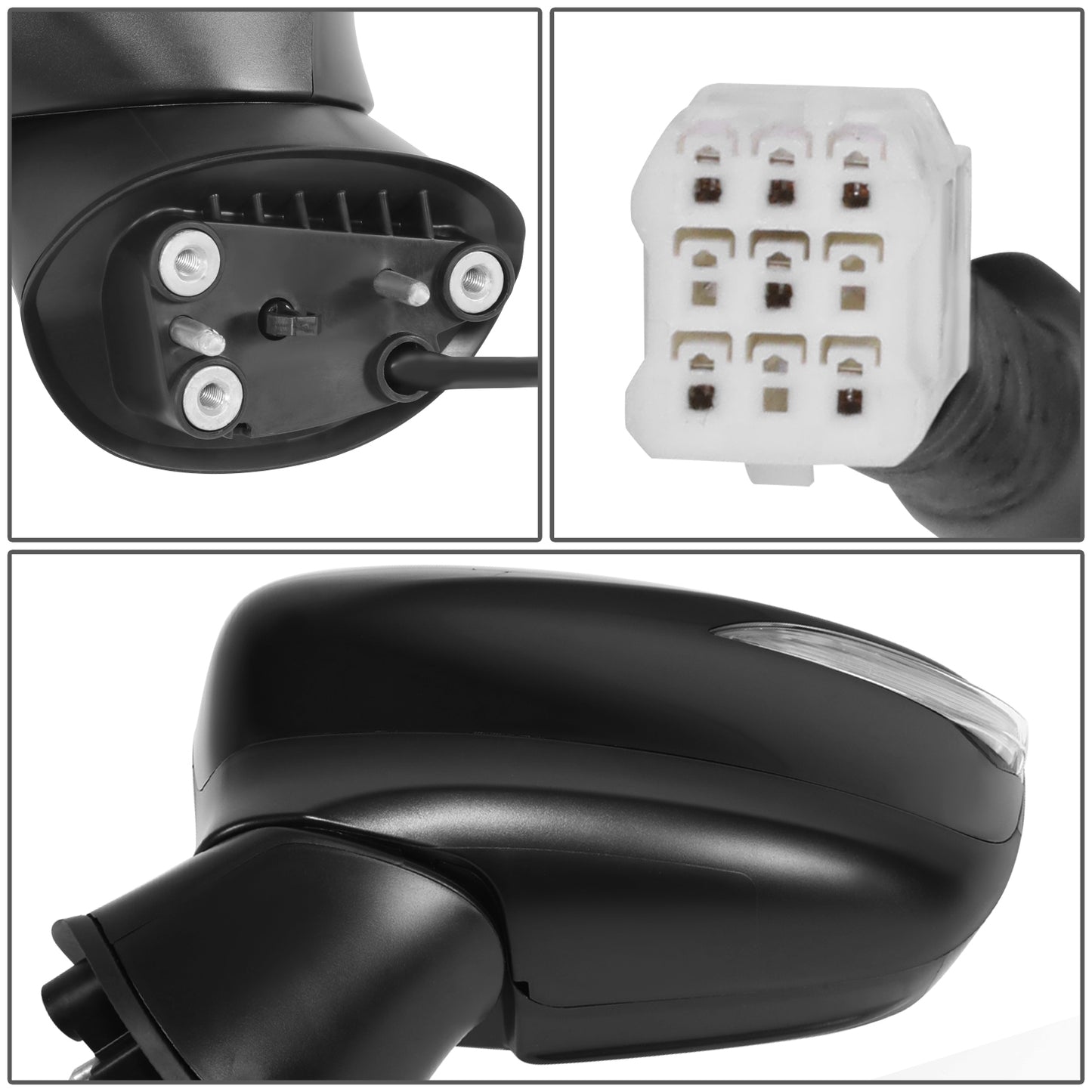 RETROVISOR MIRROR - OE STYLE - MAZDA CX-3 2016-2022 - WITH POWER WITH HEATED WITH SIGNAL - DRIVER LEFT SIDE - BLACK