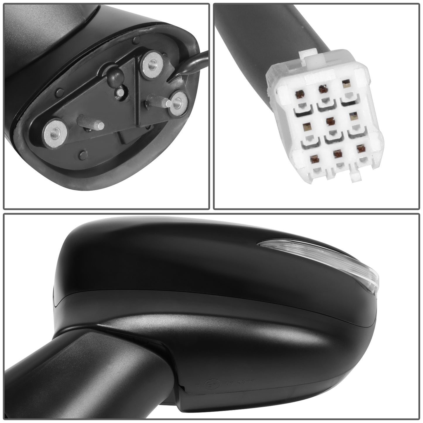 RETROVISOR MIRROR - OE STYLE - MAZDA CX-5 15-16 - WITH POWER WITH BLIND SPOT WITH SIGNAL - DRIVER SIDE - PAINT TO MATCH - BLACK