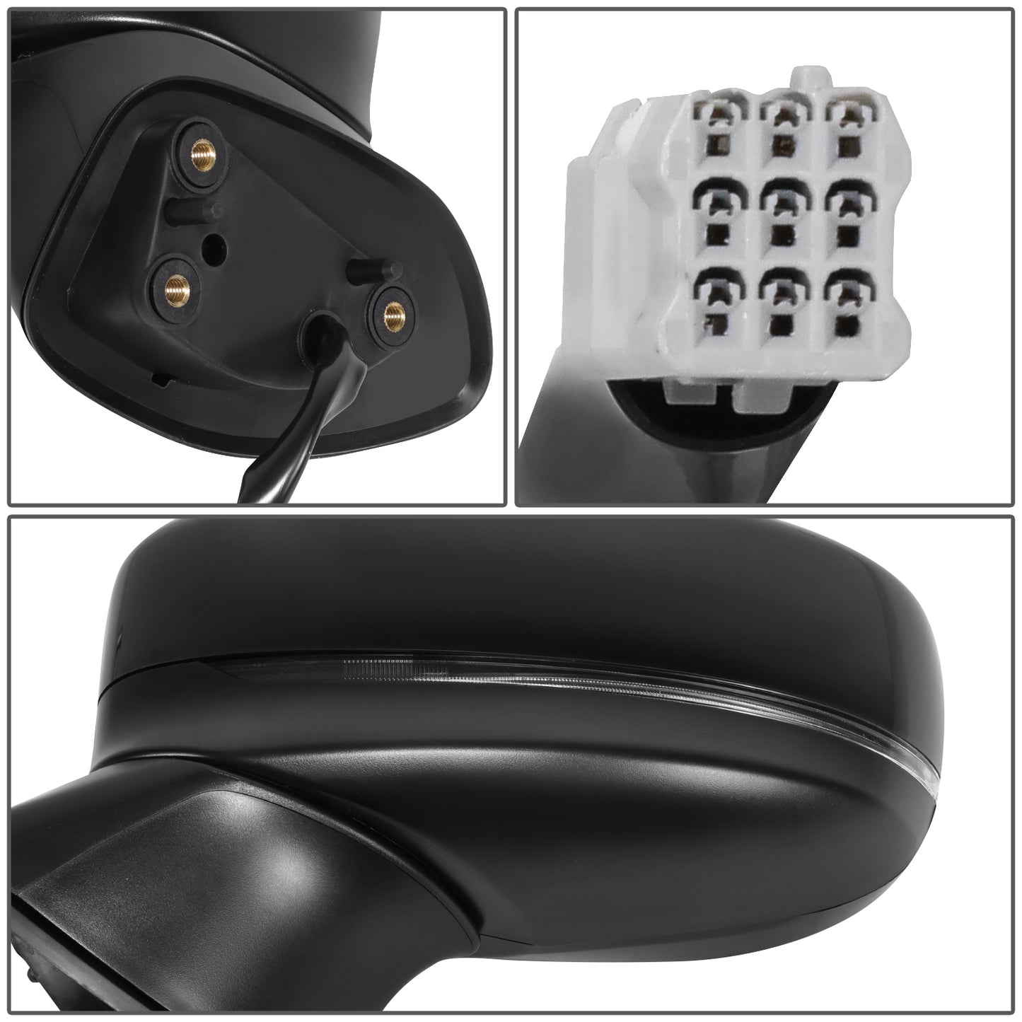 RETROVISOR MIRROR - OE STYLE - MAZDA CX-5 19-21 - WITH POWER FOLD WITH BLIND SPOT WITH SIGNAL - DRIVER SIDE - PAINT TO MATCH - BLACK