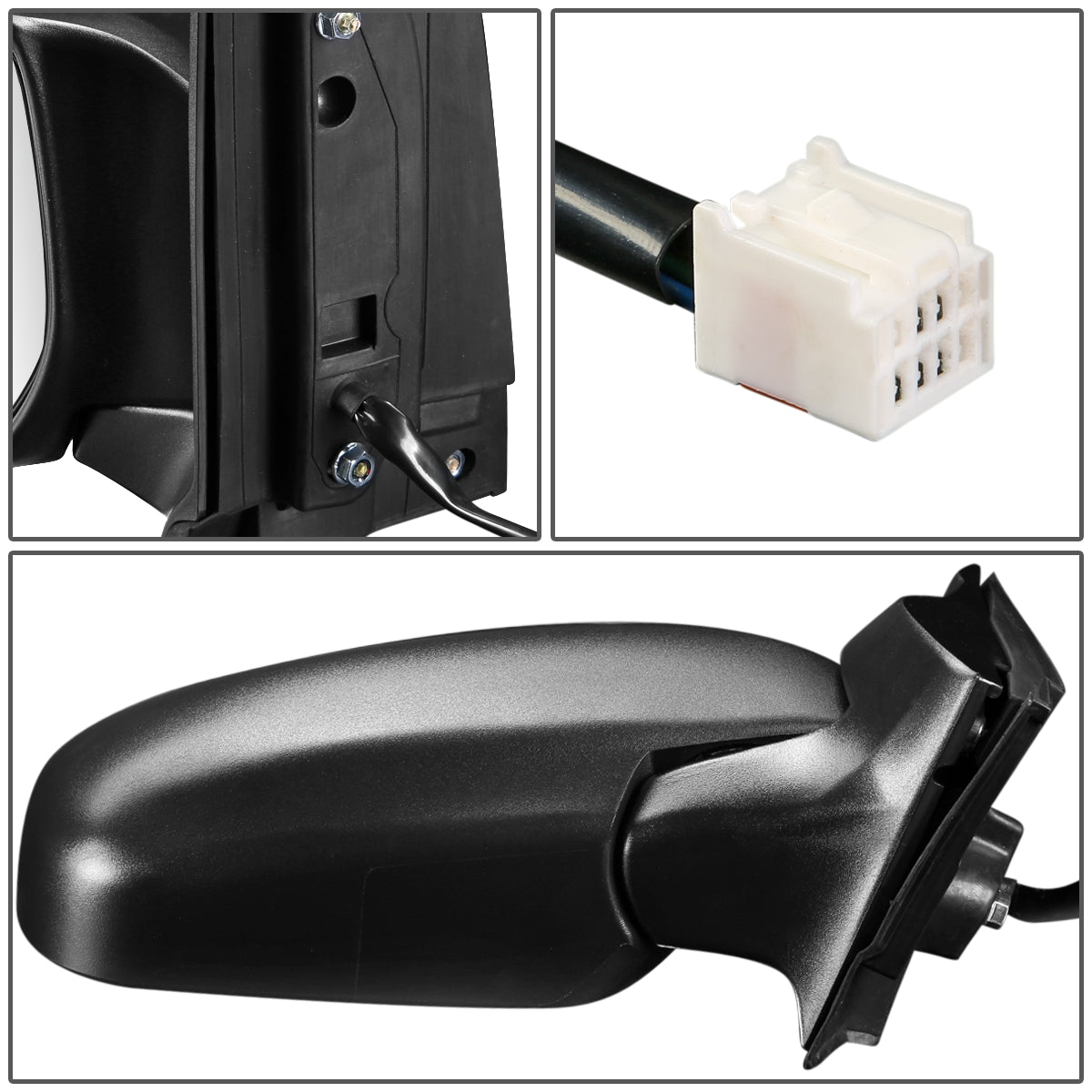 RETROVISOR MIRROR - OEM - 00-06 MAZDA MPV - POWERED - HEATED - TEXTURED - BLACK - RIGHT