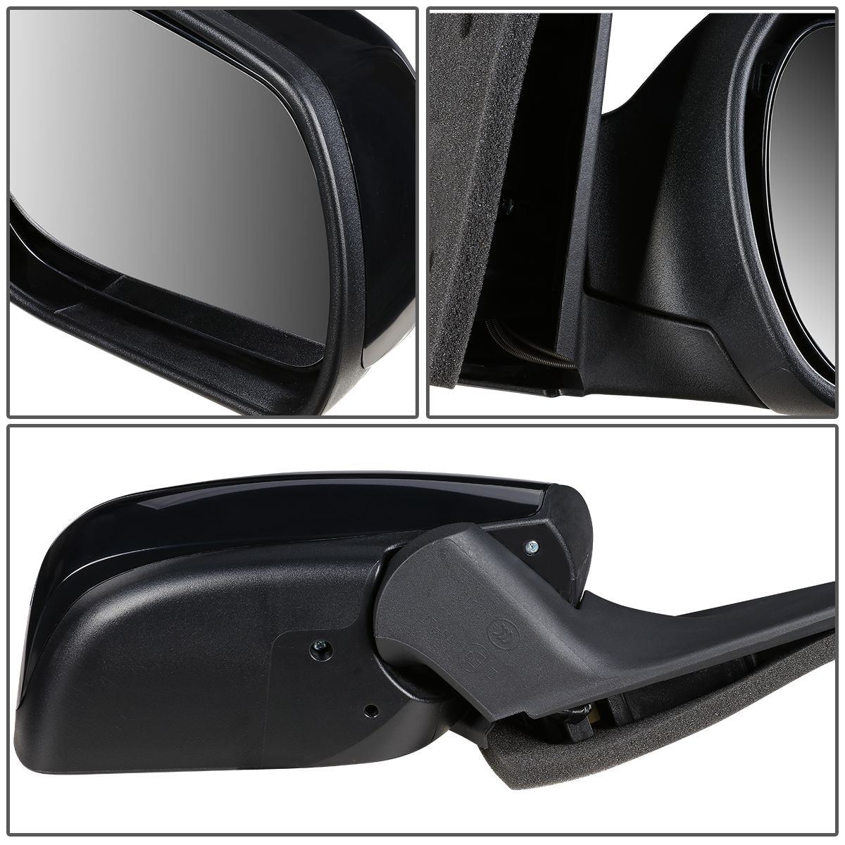 RETROVISOR MIRROR - OEM - 04-09 MAZDA 3 - POWERED - TEXTURED - BLACK - RIGHT