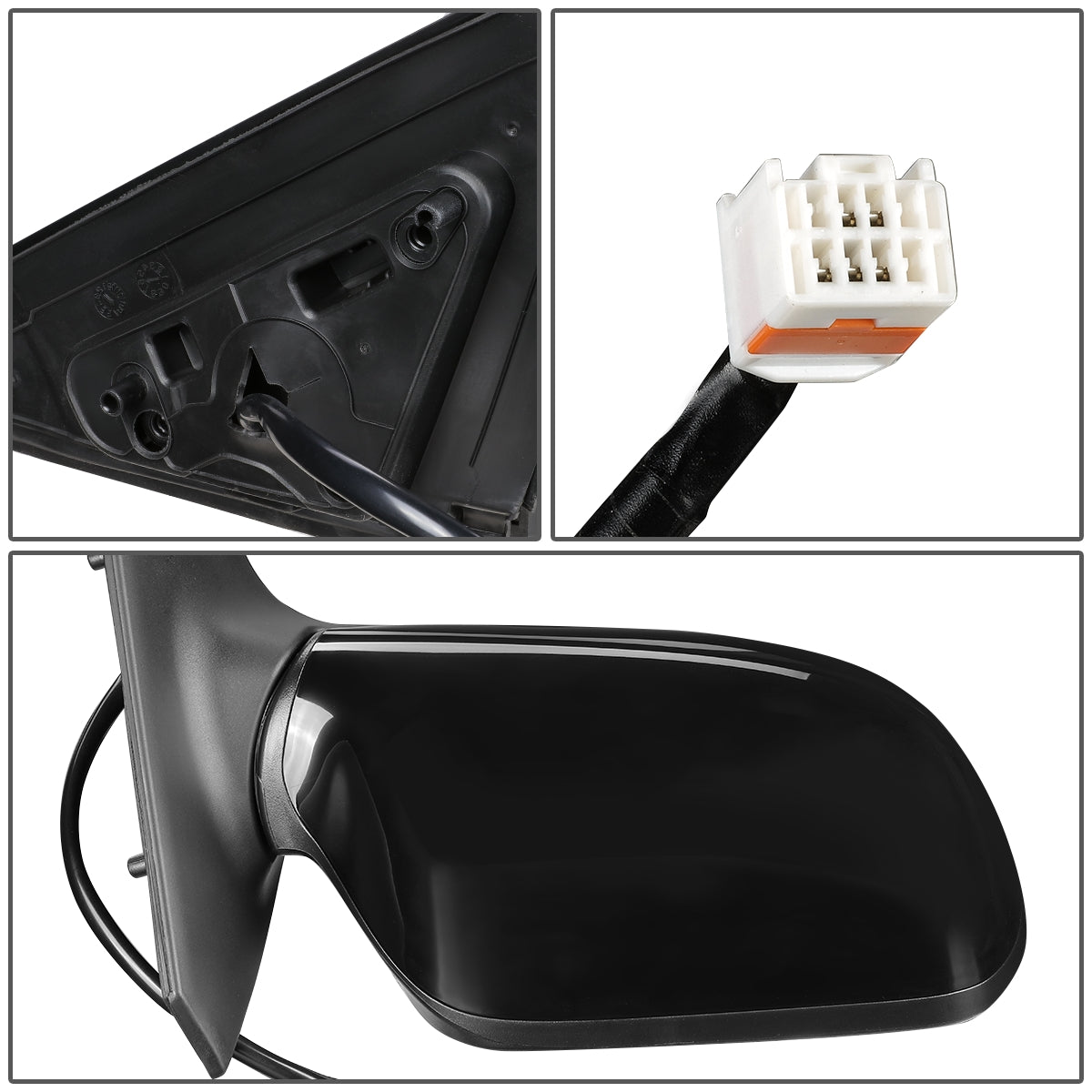 RETROVISOR MIRROR - OEM - 06-07 MAZDA MAZDASPEED 6 - POWERED - HEATED - PAINTABLE - BLACK - RIGHT