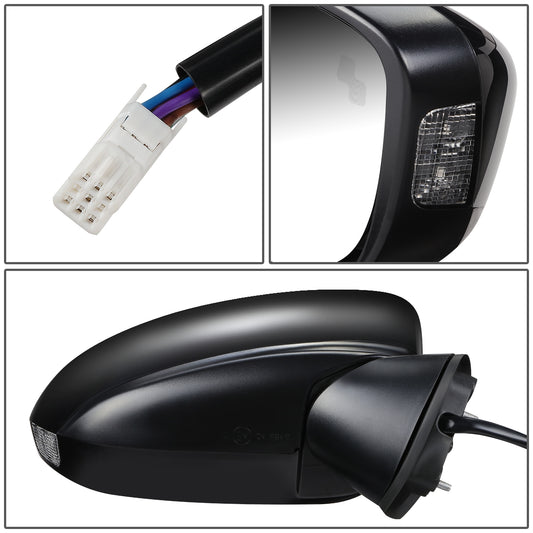 RETROVISOR MIRROR - OEM - 14-17 MAZDA 6 - POWERED - HEATED - W/ SIGNAL LIGHT - W/ BSD - FOLDING - BLACK MATERIAL - RIGHT