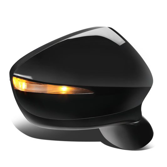 RETROVISOR MIRROR - OEM - 13-14 MAZDA CX-5 - POWERED - W/ SIGNAL LIGHT - FOLDING - BLACK MATERIAL - RIGHT