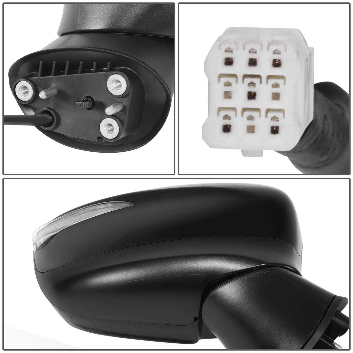 RETROVISOR MIRROR - OE STYLE - MAZDA CX-3 2016-2022 - WITH POWER WITH HEATED WITH SIGNAL - PASSENGER RIGHT SIDE - BLACK