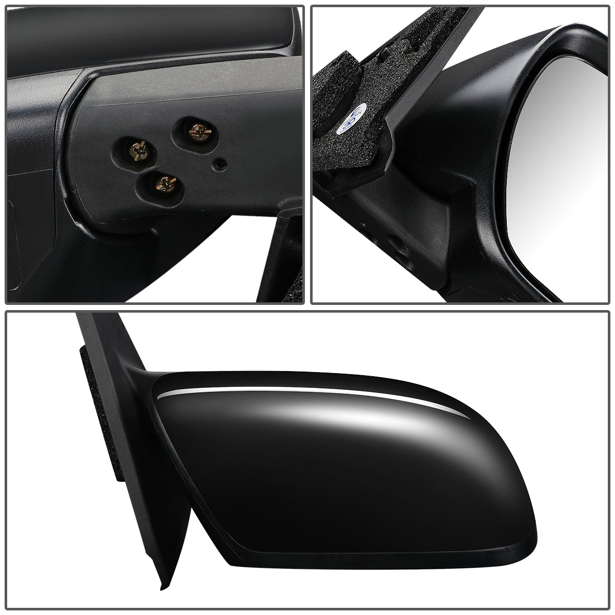 RETROVISOR MIRROR - OEM - 11-17 MAZDA 5 - POWERED - FOLDING - BLACK MATERIAL - RIGHT