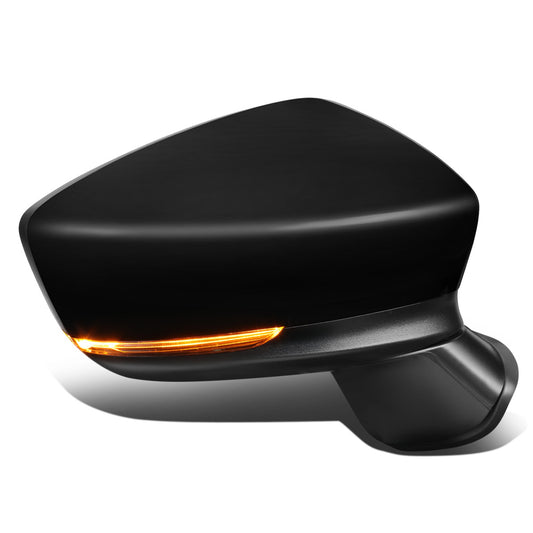 RETROVISOR MIRROR - OEM - 14-16 MAZDA 3 - POWERED - W/ SIGNAL LIGHT - W/ BSD - FOLDING - BLACK MATERIAL - RIGHT
