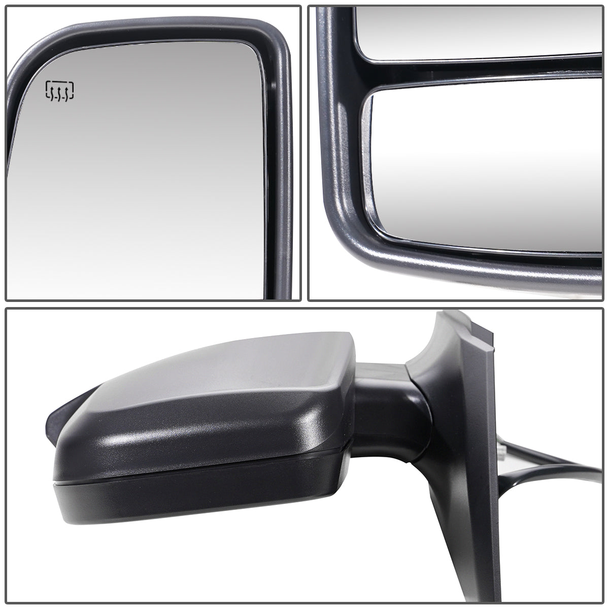 RETROVISOR MIRROR - OEM - 07-09 DODGE SPRINTER - POWERED - HEATED - W/ SIGNAL LIGHT - FOLDING - W/ BLIND GLASS - TEXTURED - BLACK - LEFT
