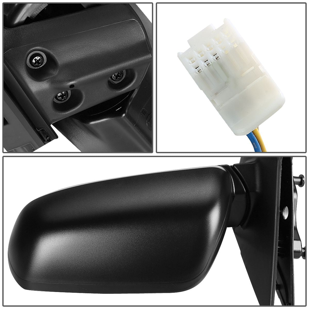 RETROVISOR MIRROR - OEM - 08-14 MITSUBISHI LANCER - POWERED - PAINTABLE - BLACK - LEFT