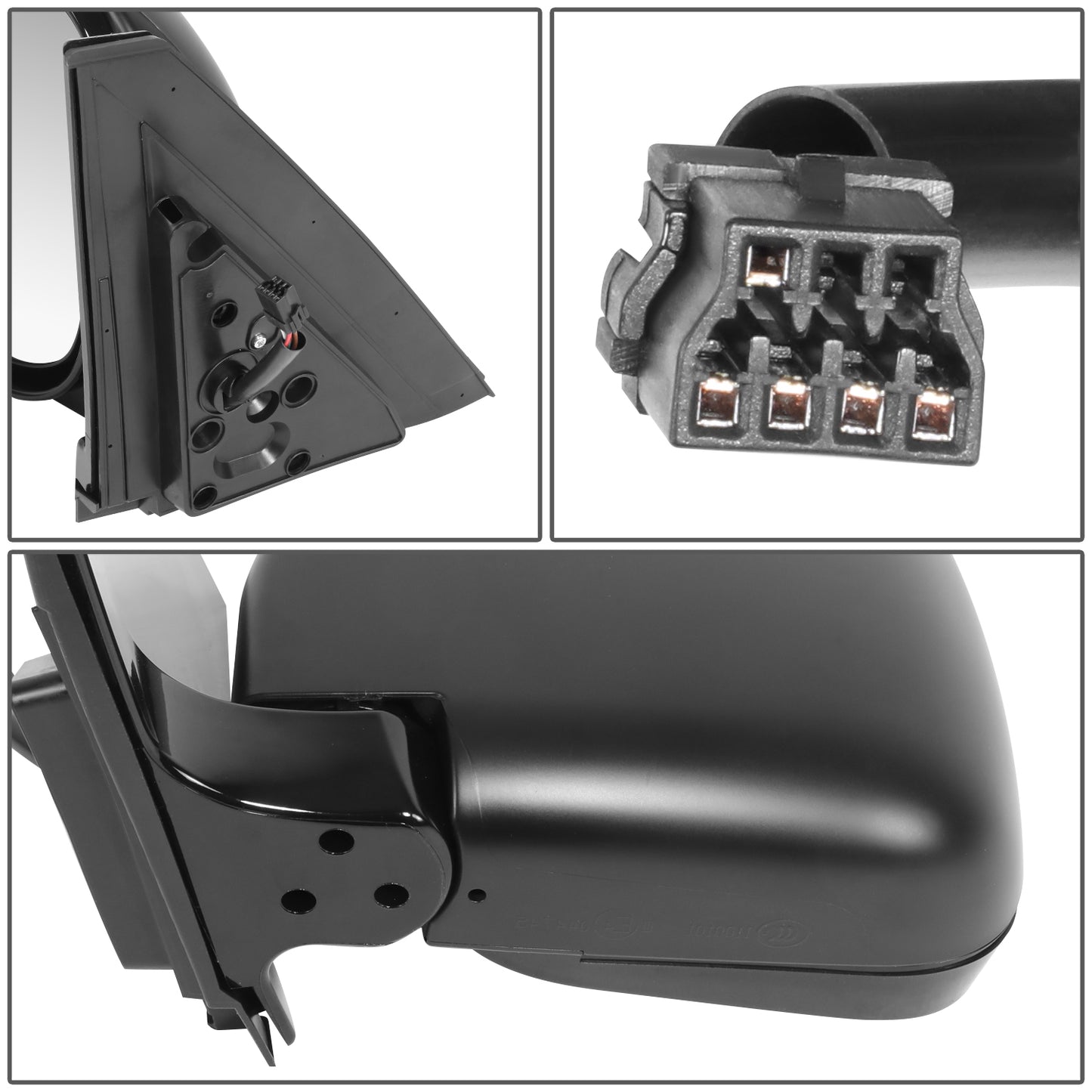 RETROVISOR MIRROR - OE STYLE - MITSUBISHI MONTERO 01-06 - WITH POWER WITH HEATED GLASS - DRIVER SIDE - PAINT TO MATCH - BLACK