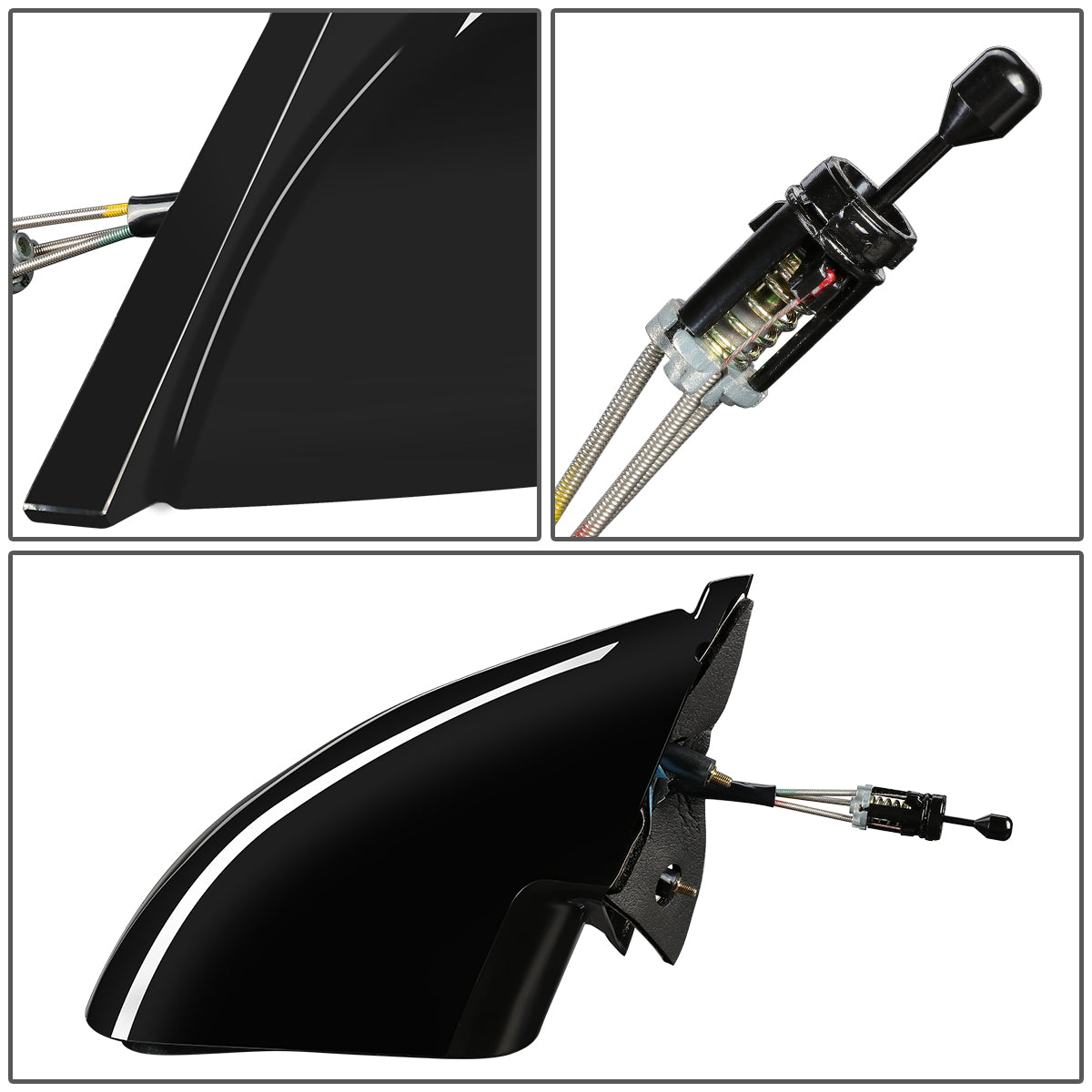 RETROVISOR MIRROR - OEM - 95-00 CHRYSLER SEBRING - MANUAL - PAINTABLE - BLACK - RIGHT