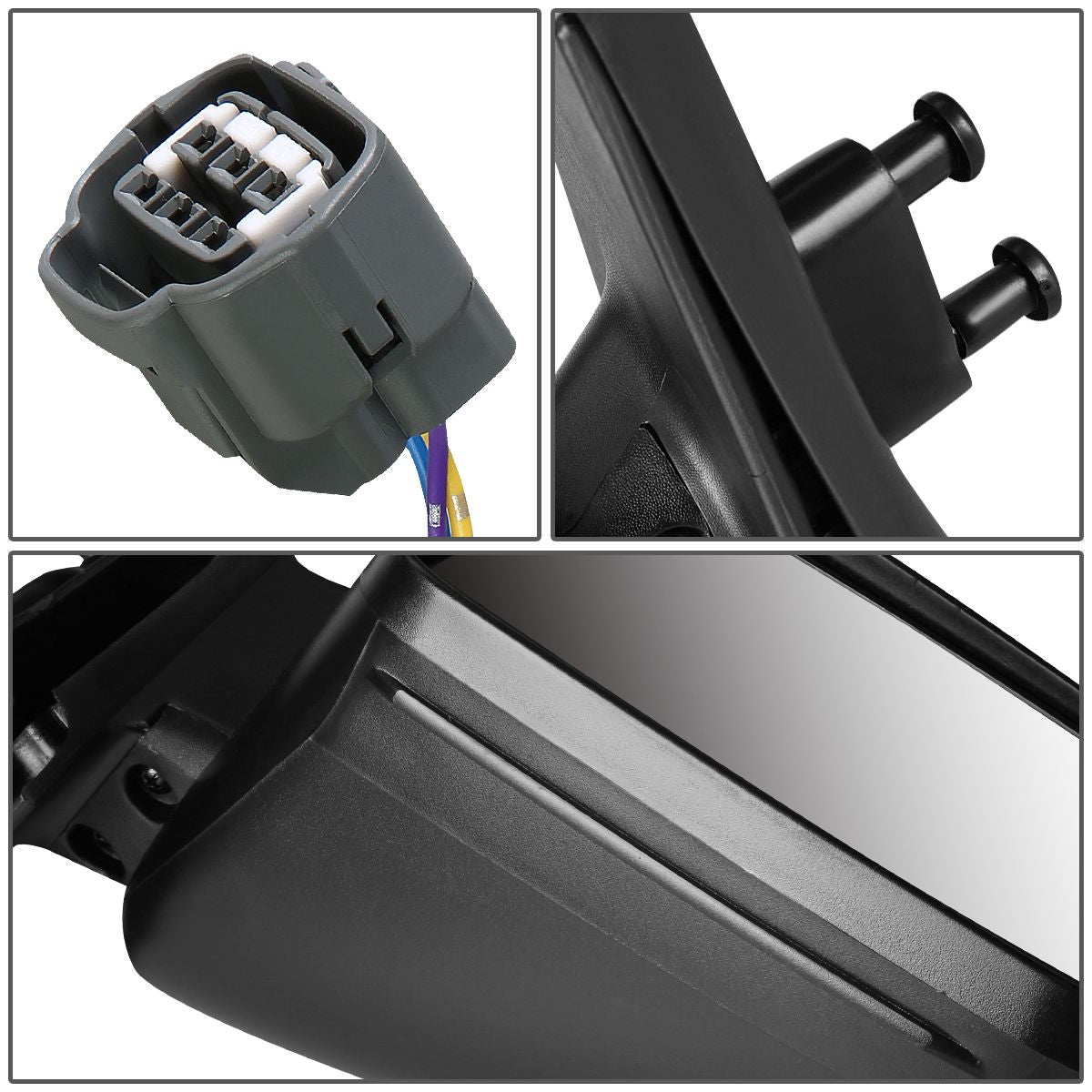 RETROVISOR MIRROR - OEM - 04-08 MITSUBISHI GALANT - POWERED - TEXTURED - BLACK - RIGHT