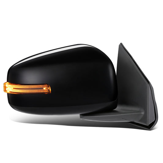 RETROVISOR MIRROR - OEM - 08-17 MITSUBISHI LANCER - POWERED - HEATED - W/ SIGNAL LIGHT - FOLDING - BLACK MATERIAL - RIGHT
