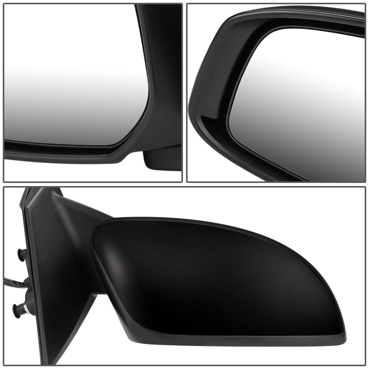 RETROVISOR MIRROR - OEM - 08-17 MITSUBISHI LANCER - POWERED - FOLDING - BLACK MATERIAL - RIGHT