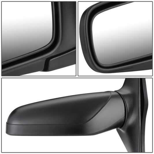 RETROVISOR MIRROR - OEM - 91-94 NISSAN SENTRA - MANUAL - FOLDING - TEXTURED - BLACK - LEFT